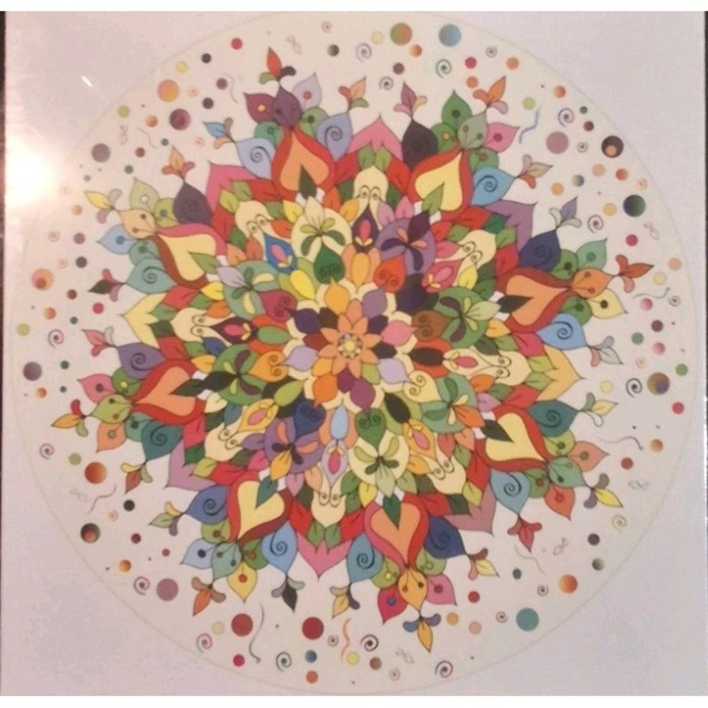 ABUNDANT COLOR Round Jigsaw Puzzle 1000 Piece 26.5" in. Mandala ~NEW/SEALED~